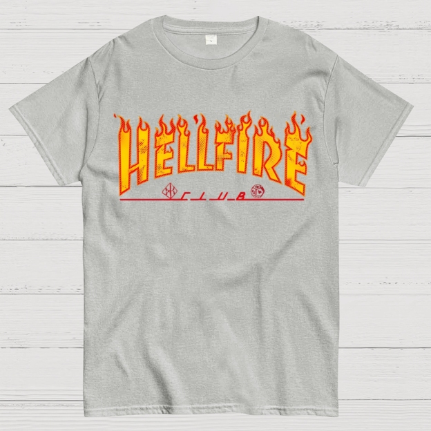 Flame Font Cotton T-shirt 