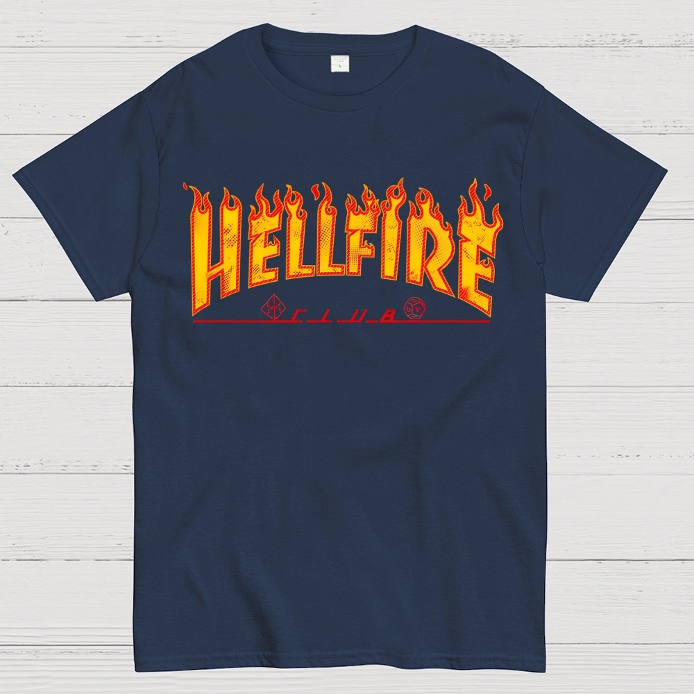 Flame Font Cotton T-shirt 