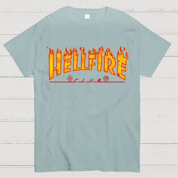 Flame Font Cotton T-shirt 