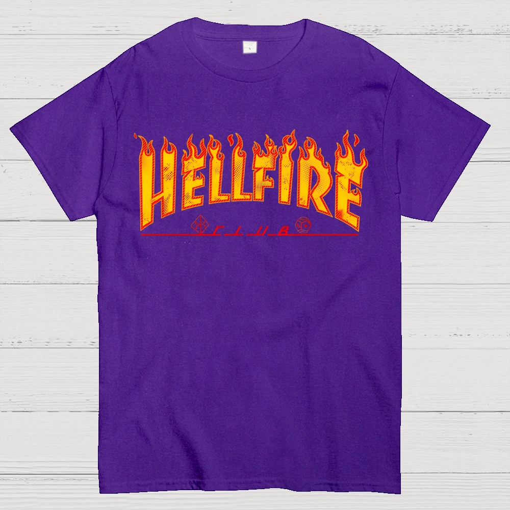 Flame Font Cotton T-shirt 