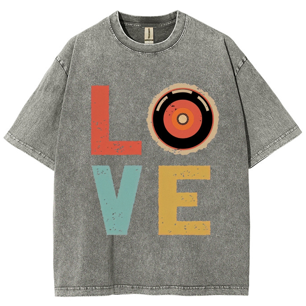 Vintage 'LOVE' Graphic Washed T-Shirt