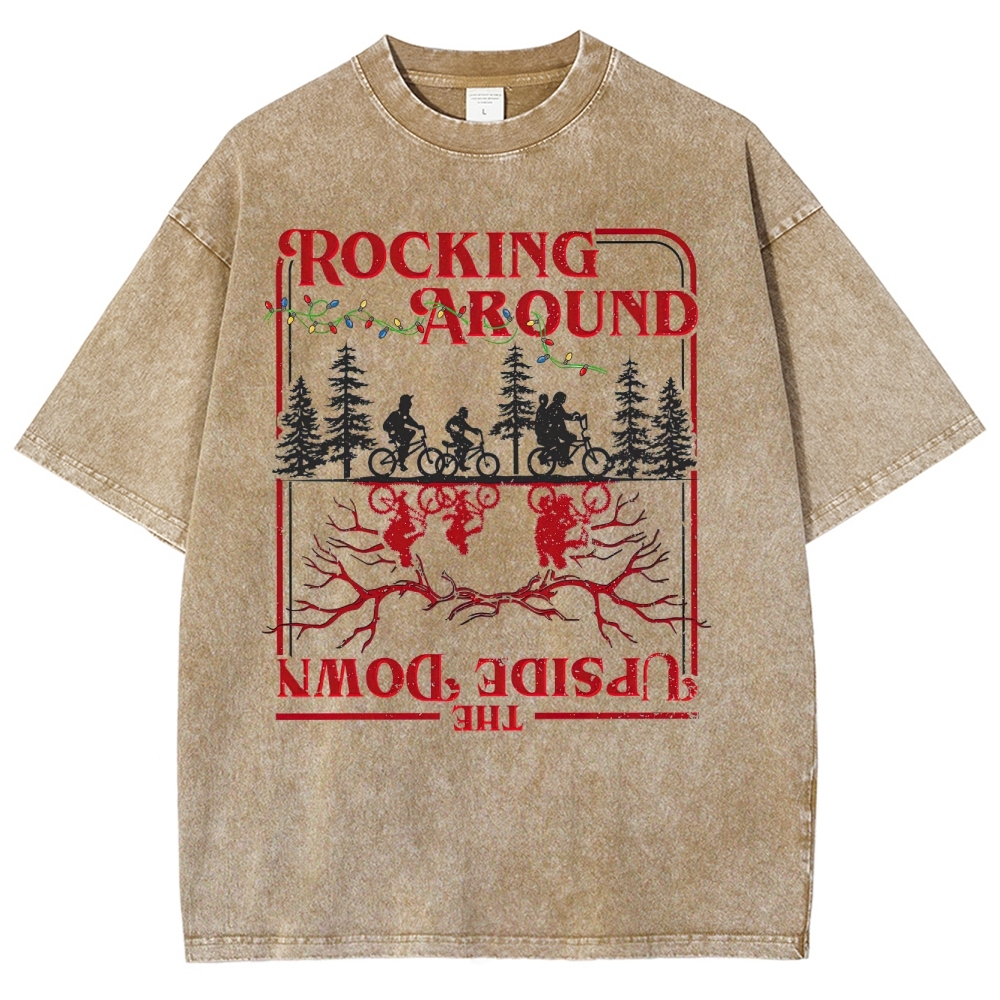Rocking Around The Up & Side Down  Washed T-Shirt 2601002684
