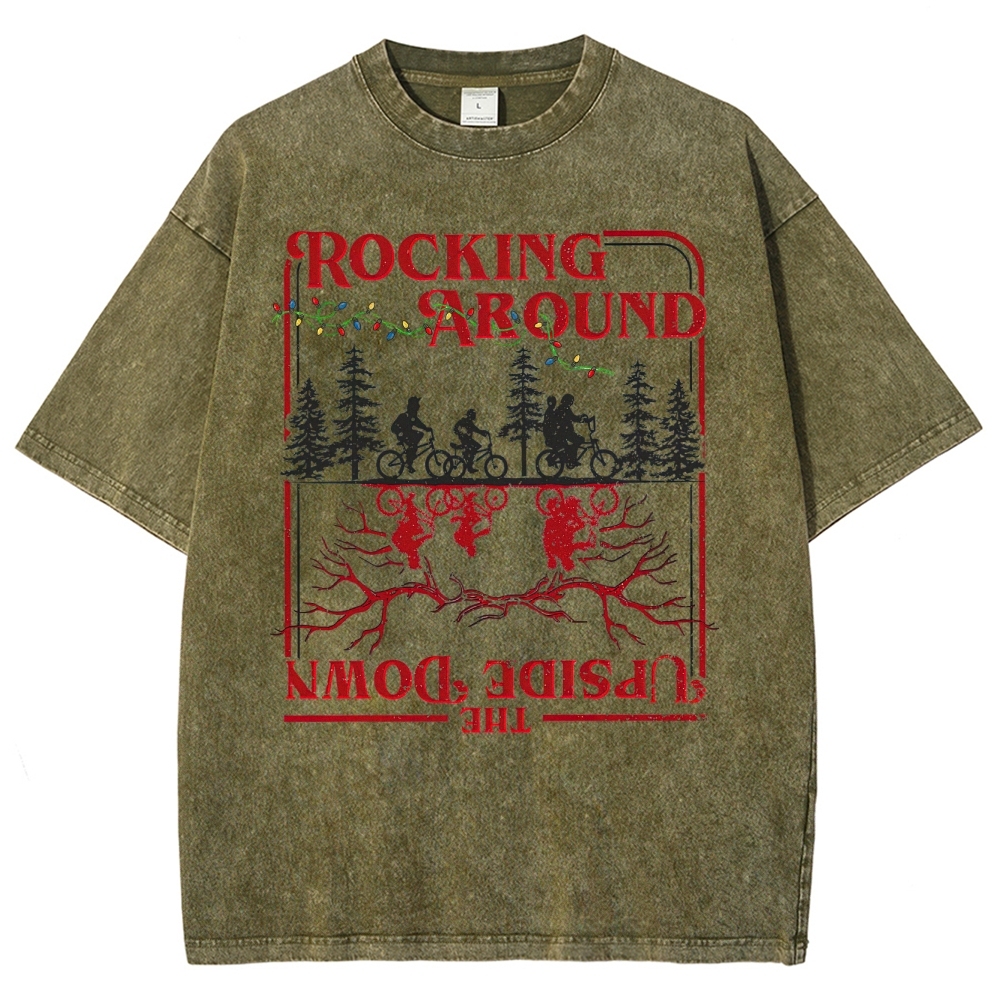 Rocking Around The Up & Side Down  Washed T-Shirt 2601002684