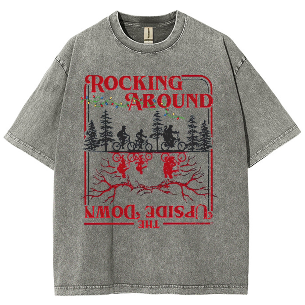 Rocking Around The Up & Side Down  Washed T-Shirt 2601002684