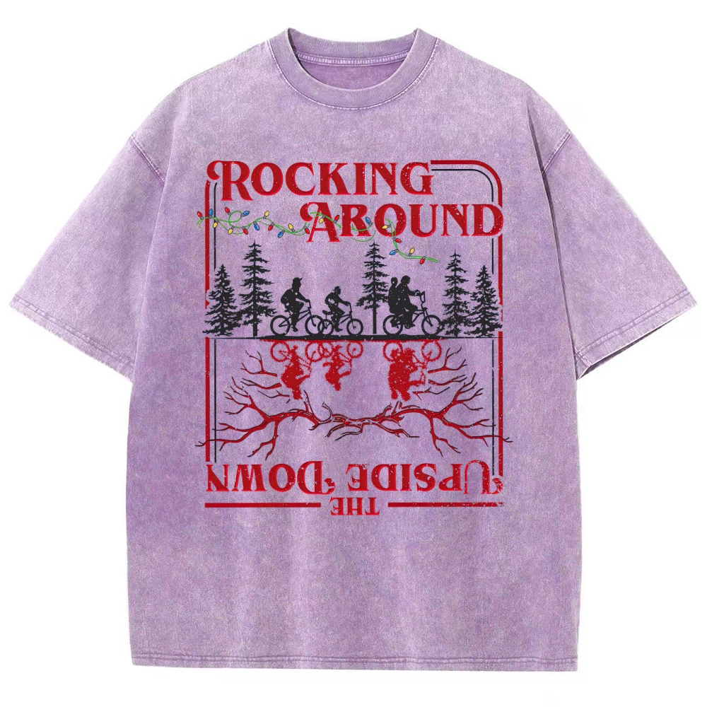 Rocking Around The Up & Side Down  Washed T-Shirt 2601002684