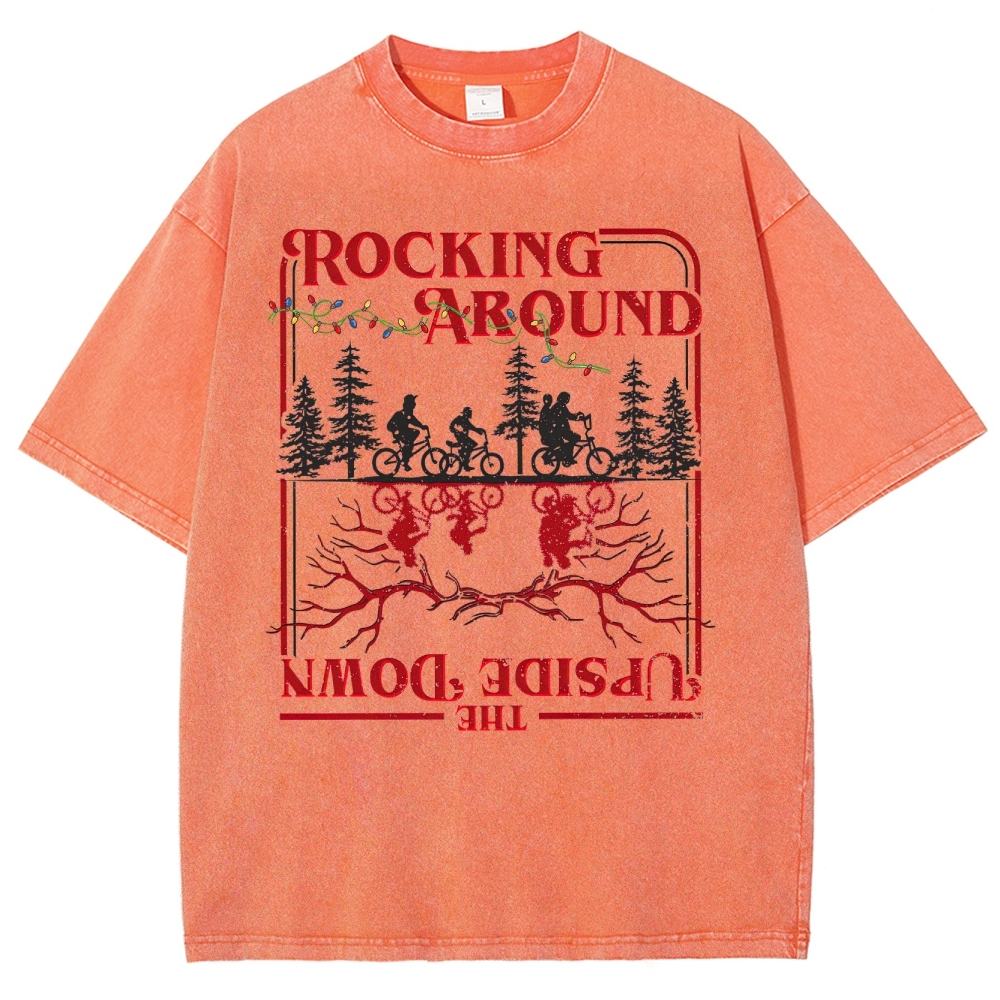 Rocking Around The Up & Side Down  Washed T-Shirt 2601002684