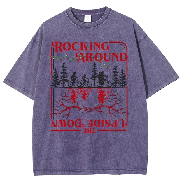 Rocking Around The Up & Side Down  Washed T-Shirt 2601002684