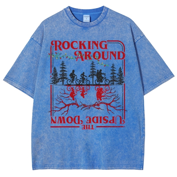 Rocking Around The Up & Side Down  Washed T-Shirt 2601002684