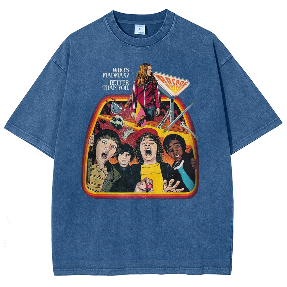 Who's Madmax? Arcade Graphic Washed T-Shirt