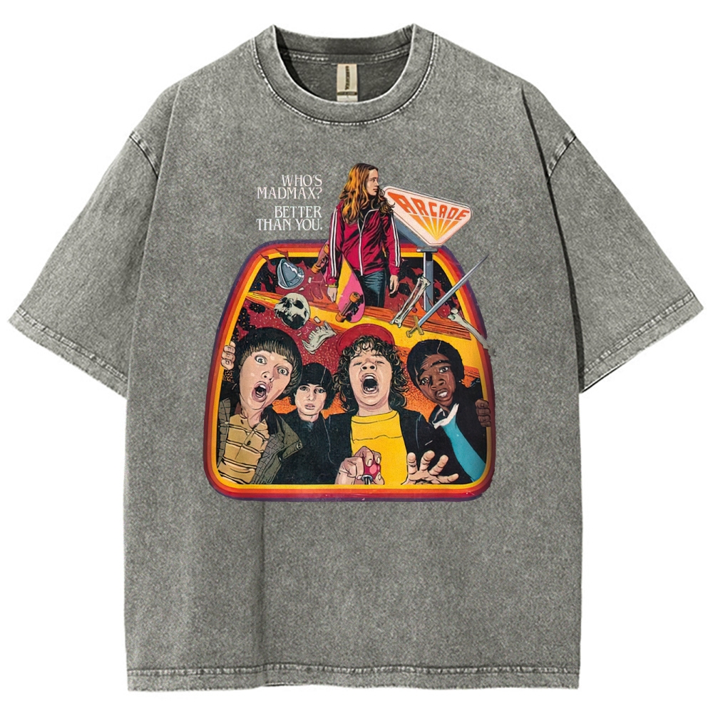 Who's Madmax? Arcade Graphic Washed T-Shirt