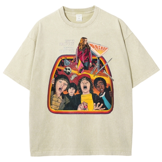 Who's Madmax? Arcade Graphic Washed T-Shirt