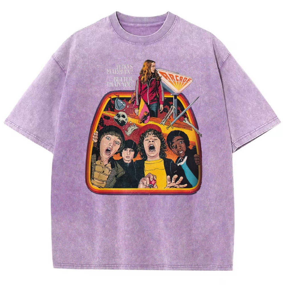 Who's Madmax? Arcade Graphic Washed T-Shirt