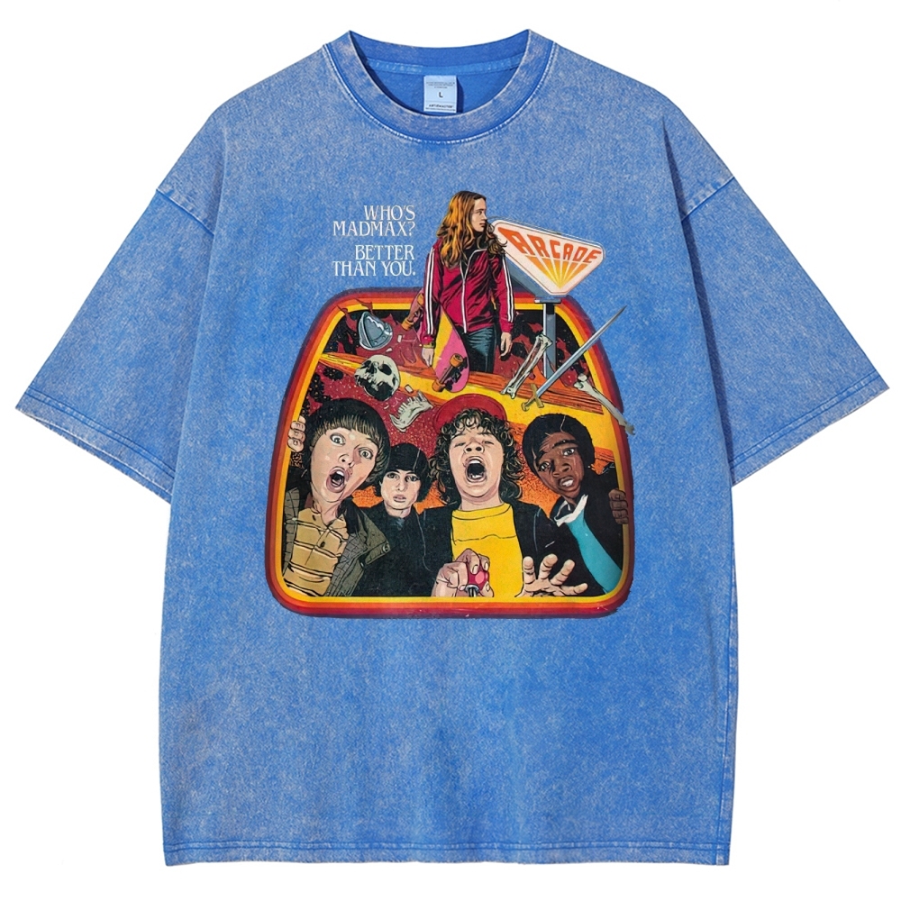 Who's Madmax? Arcade Graphic Washed T-Shirt