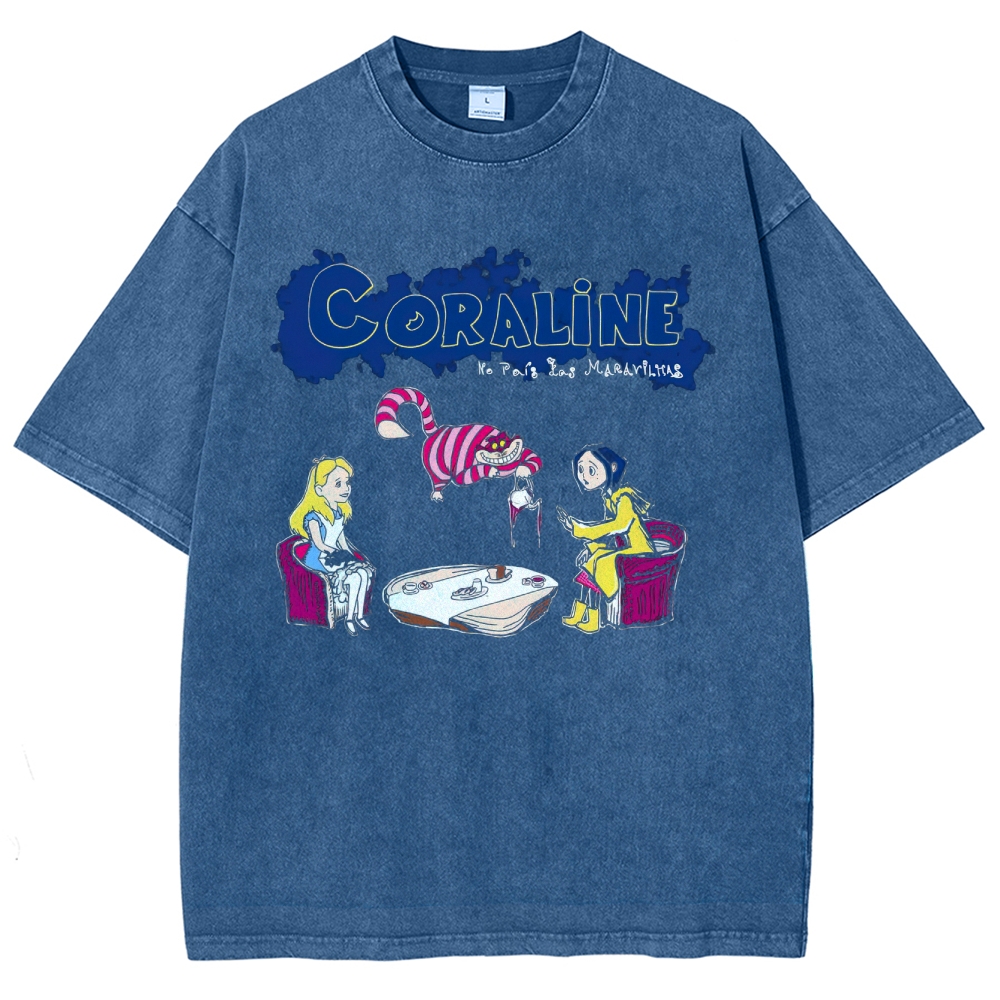 Coraline Tea Party Graphic Washed T-Shirt