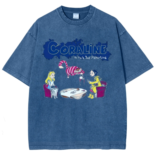 Coraline Tea Party Graphic Washed T-Shirt