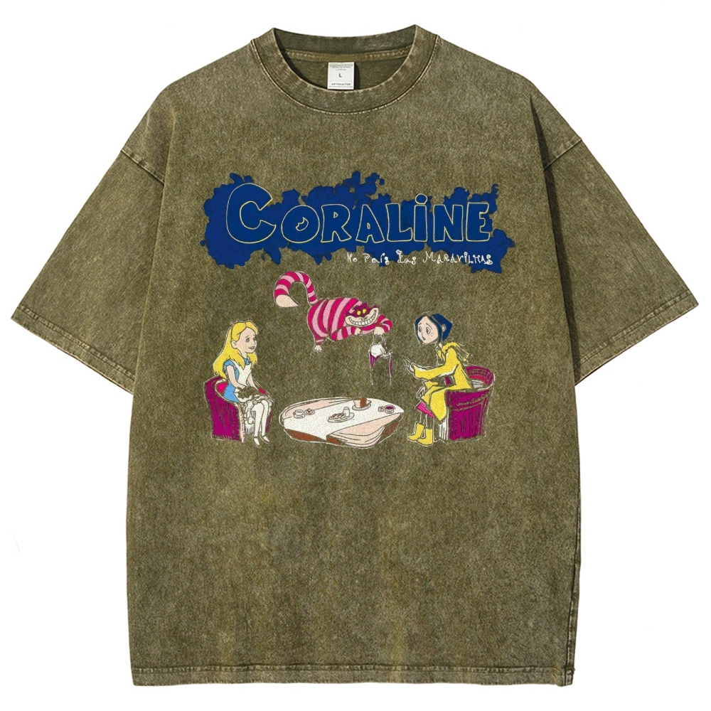 Coraline Tea Party Graphic Washed T-Shirt