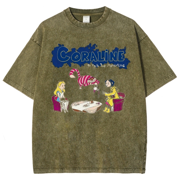 Coraline Tea Party Graphic Washed T-Shirt