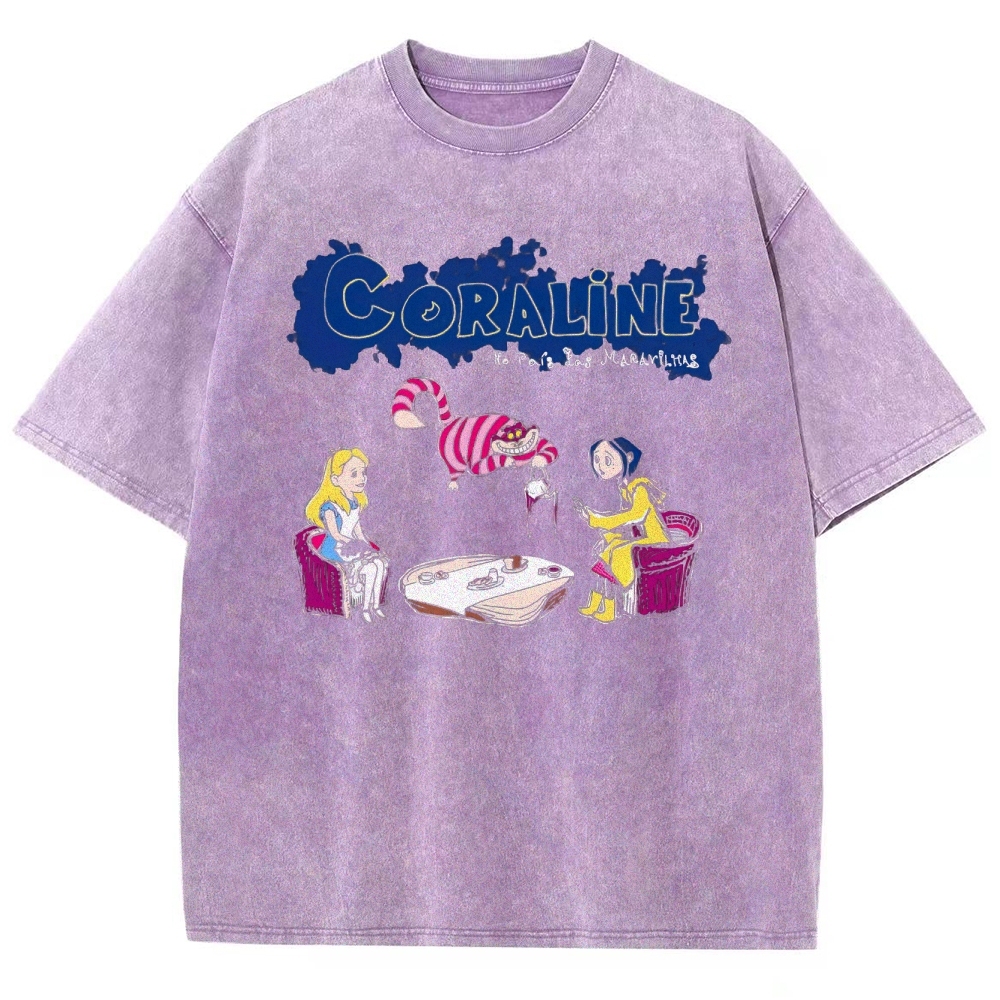 Coraline Tea Party Graphic Washed T-Shirt
