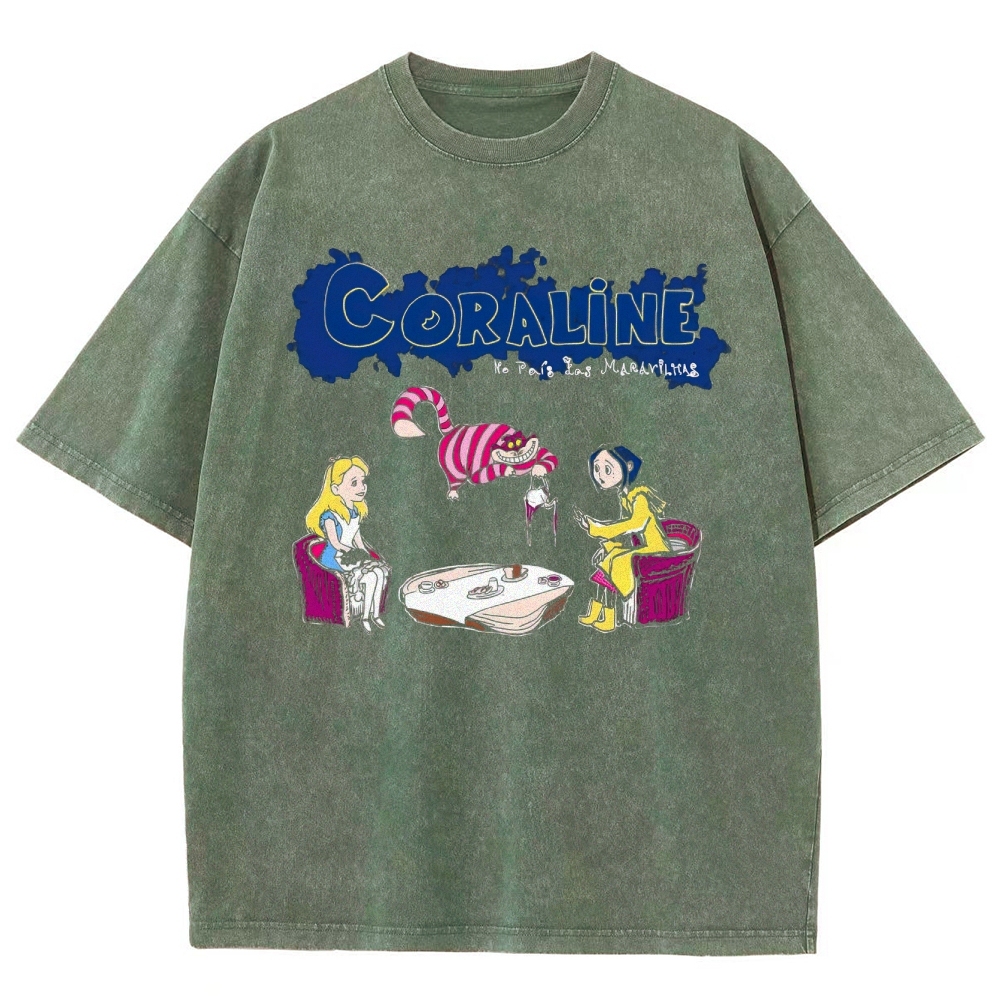 Coraline Tea Party Graphic Washed T-Shirt