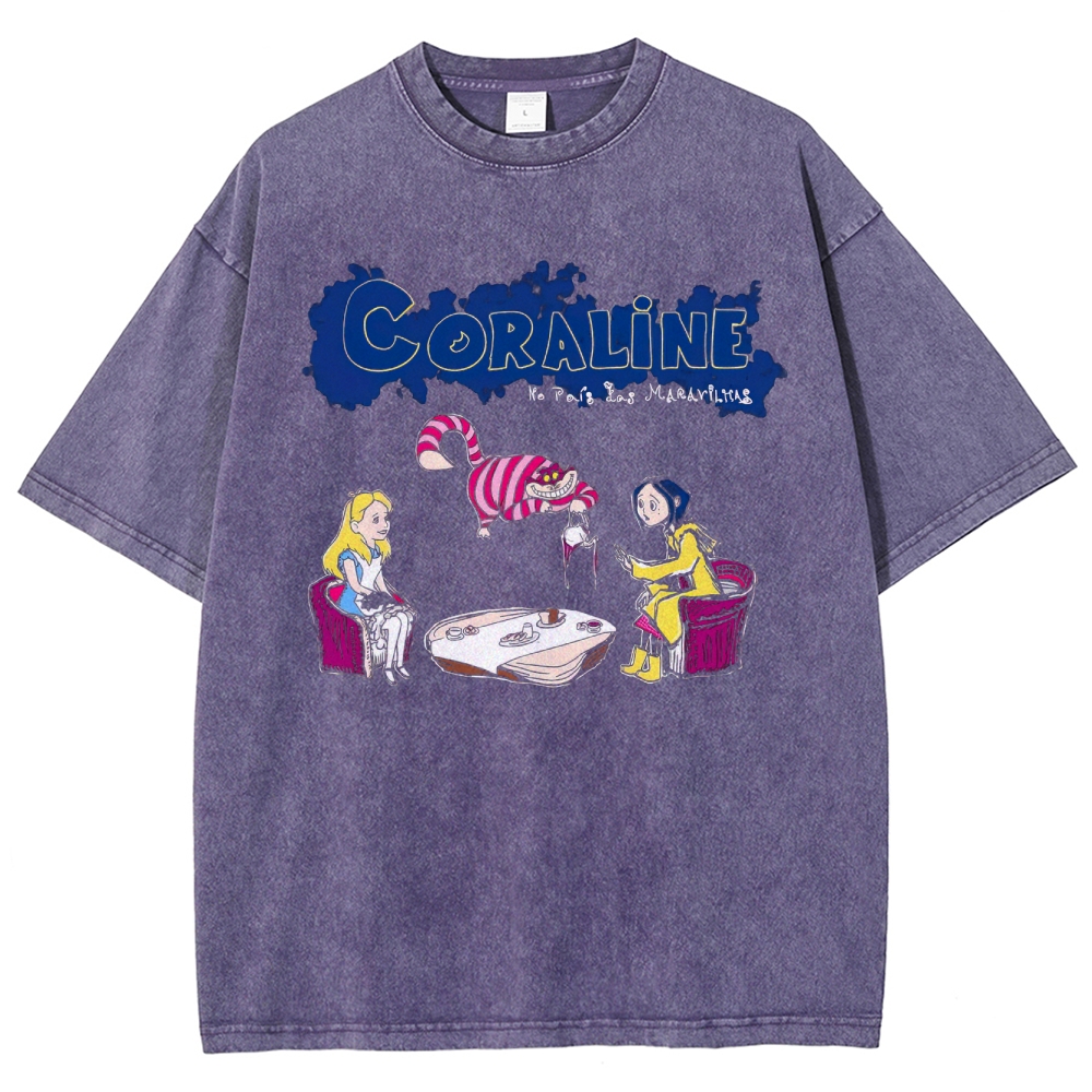 Coraline Tea Party Graphic Washed T-Shirt