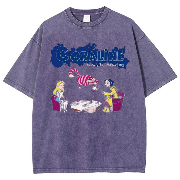 Coraline Tea Party Graphic Washed T-Shirt