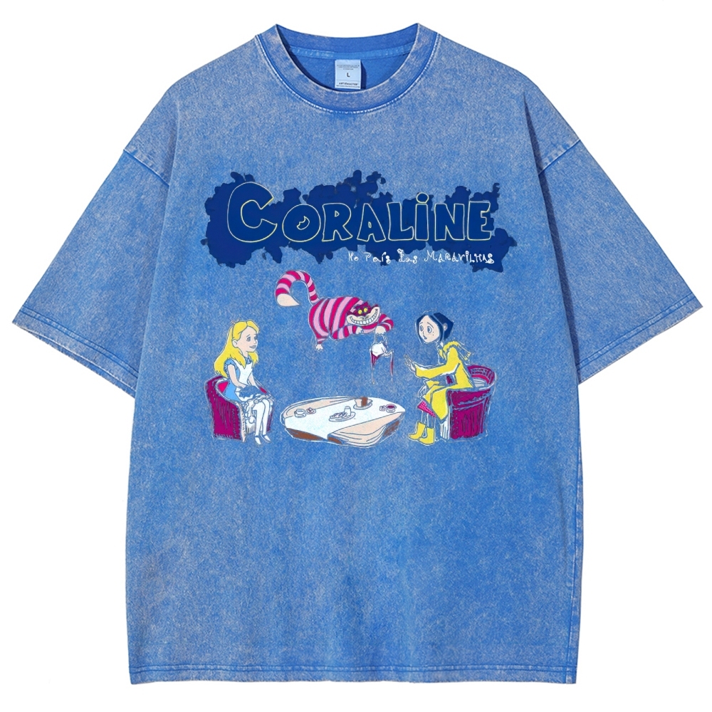 Coraline Tea Party Graphic Washed T-Shirt