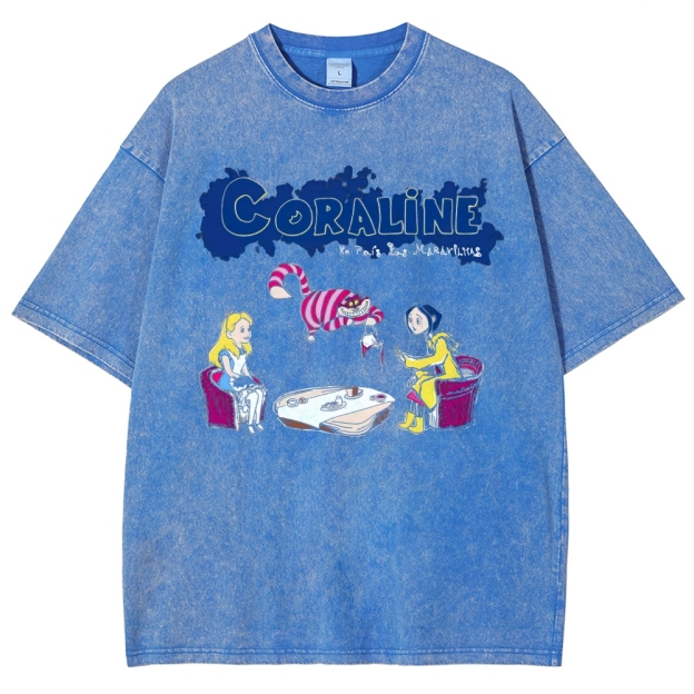 Coraline Tea Party Graphic Washed T-Shirt