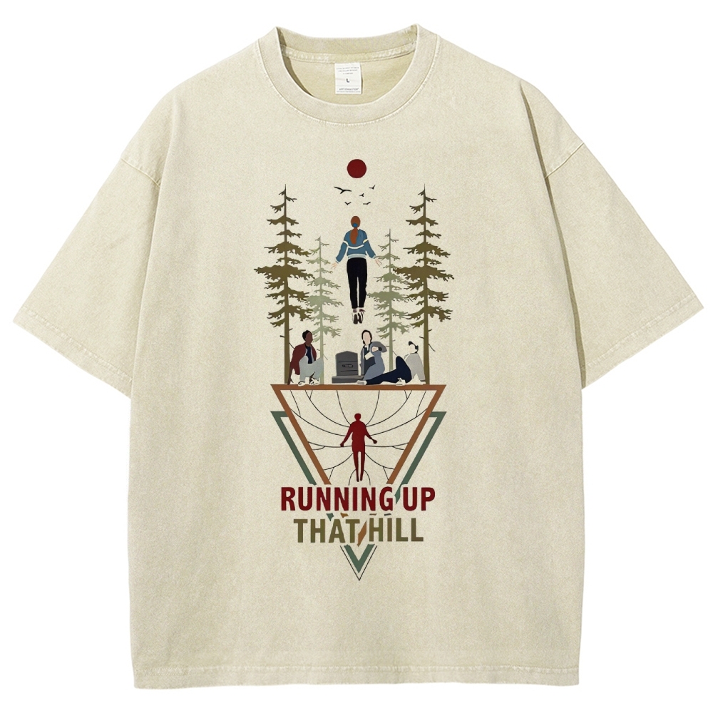 Ritual Forest and Runner Pattern Washed T-Shirt