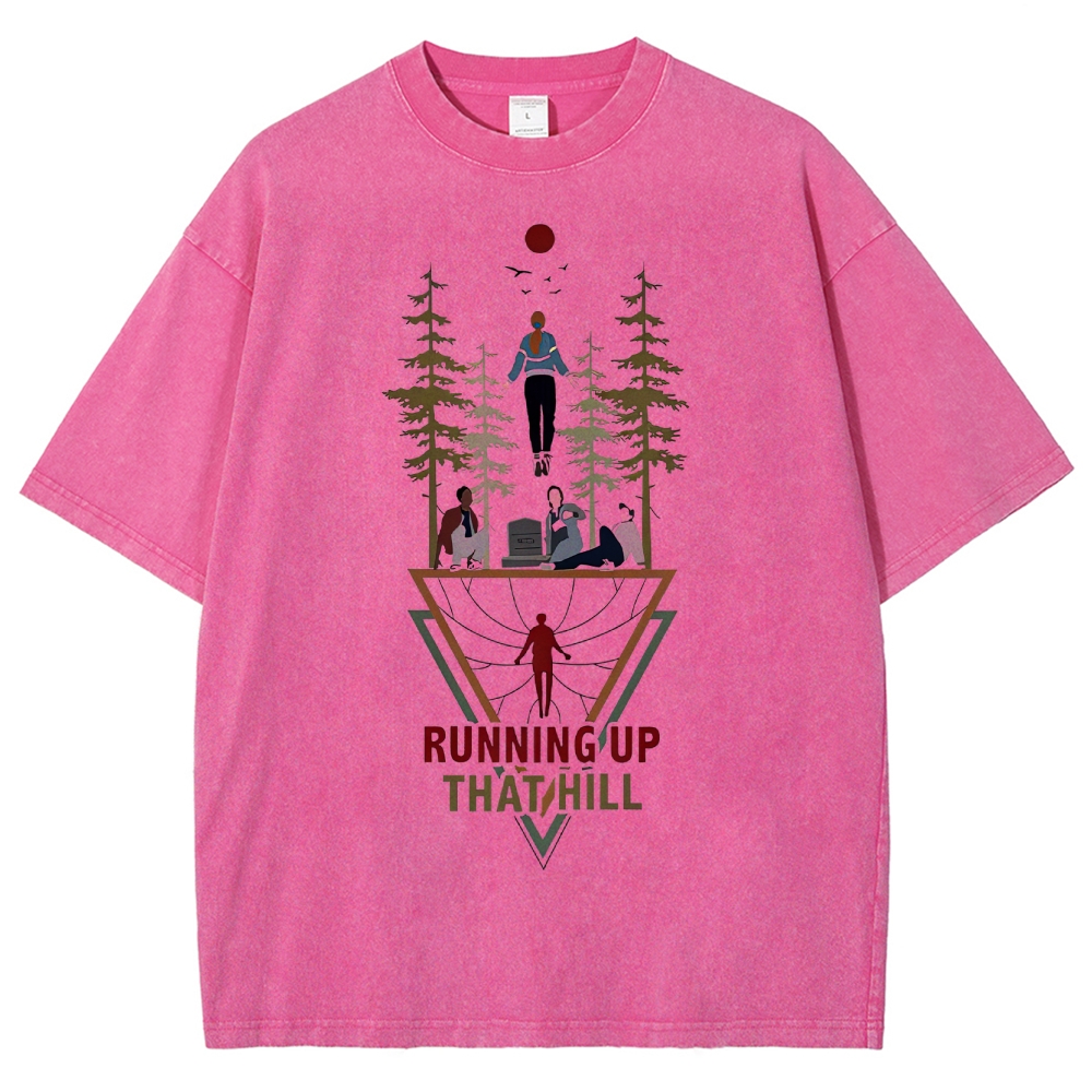 Ritual Forest and Runner Pattern Washed T-Shirt 
