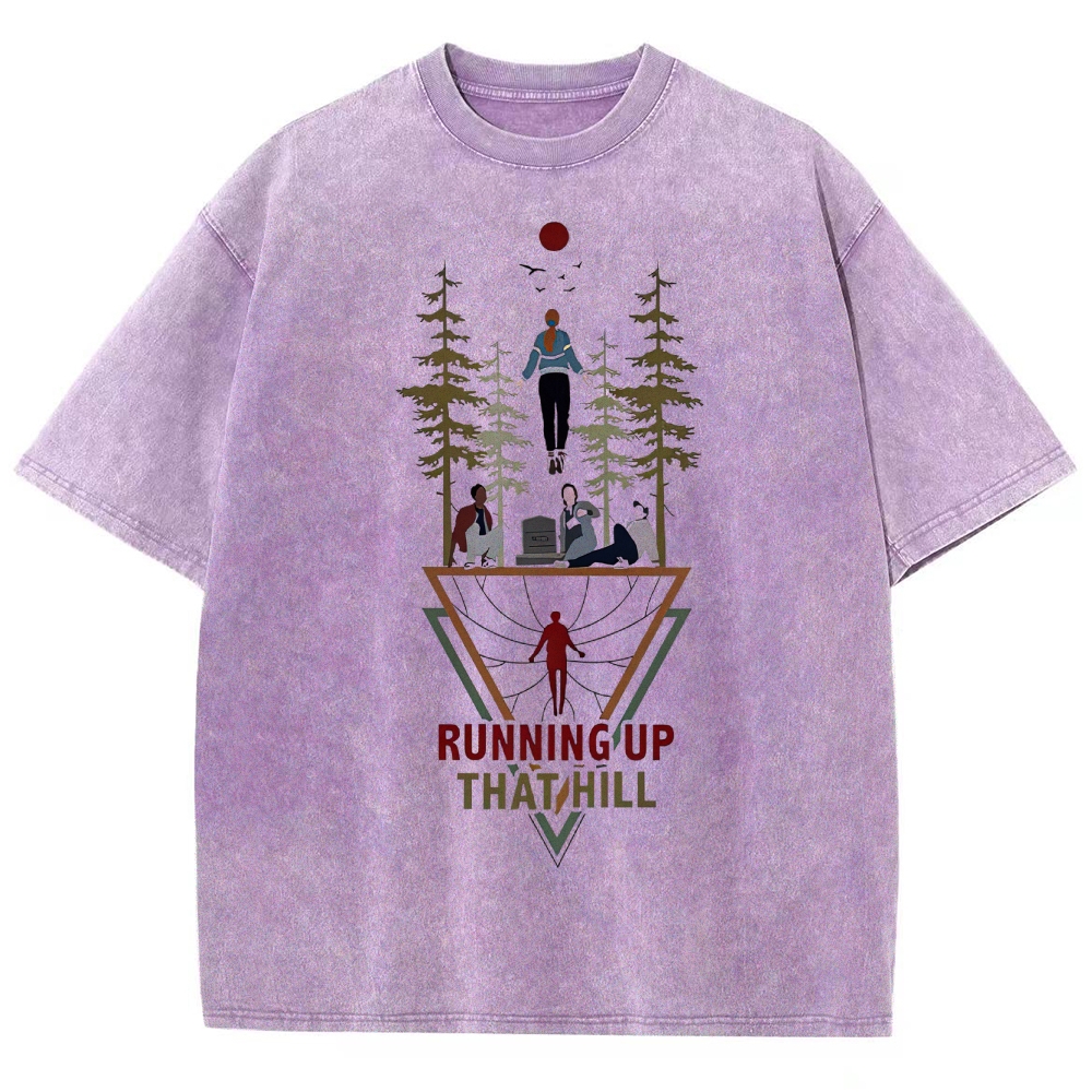 Ritual Forest and Runner Pattern Washed T-Shirt 