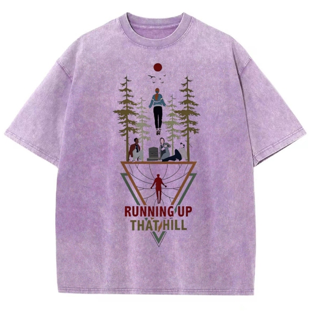Ritual Forest and Runner Pattern Washed T-Shirt 