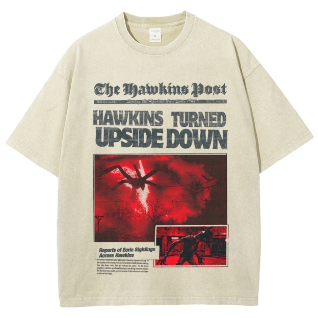 Hawkins Post Graphic Washed T-Shirt