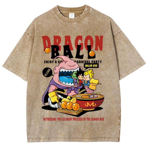 Dragon Ball Culinary Party Graphic Washed T-Shirt