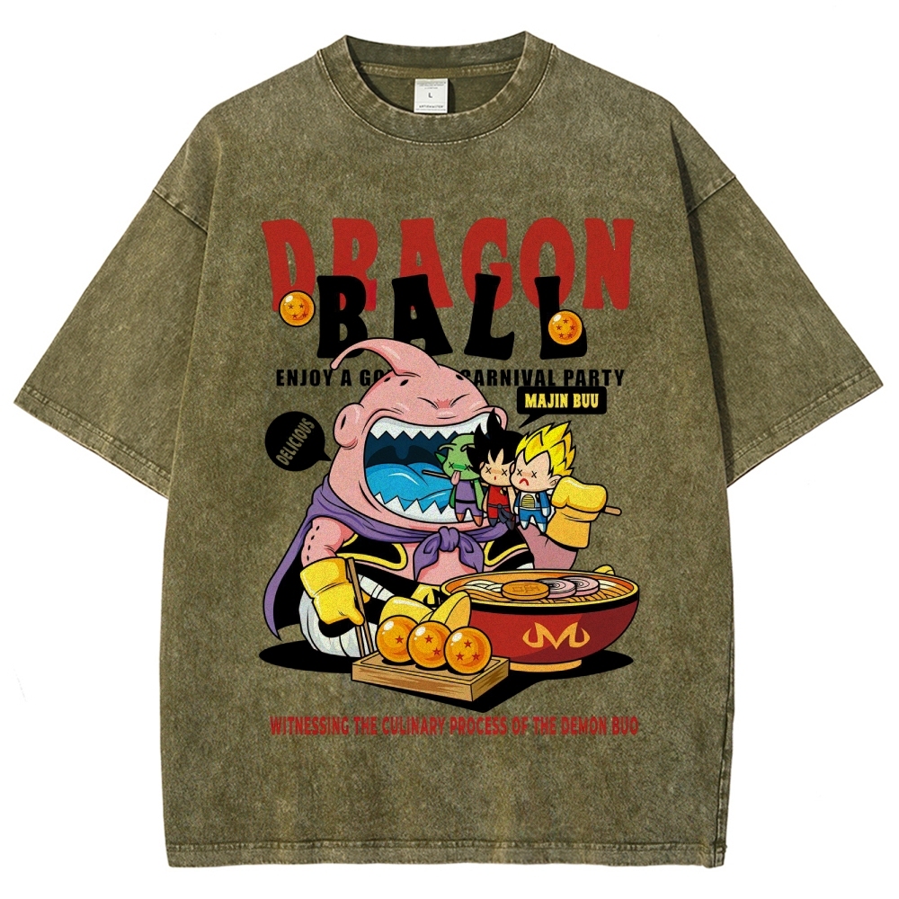 Dragon Ball Culinary Party Graphic Washed T-Shirt