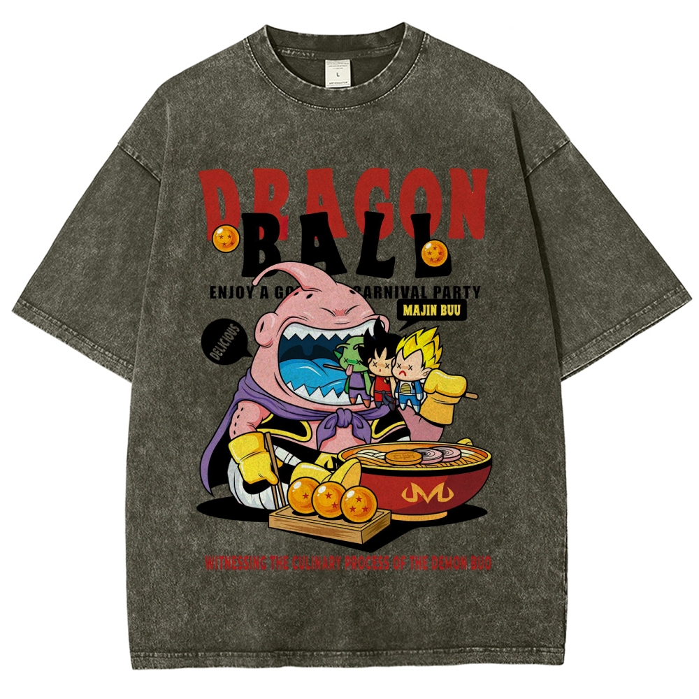 Dragon Ball Culinary Party Graphic Washed T-Shirt