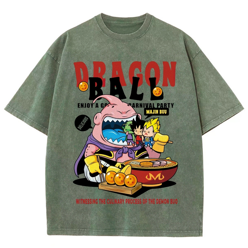 Dragon Ball Culinary Party Graphic Washed T-Shirt