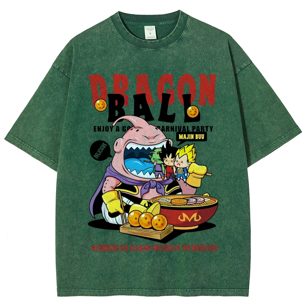 Dragon Ball Culinary Party Graphic Washed T-Shirt