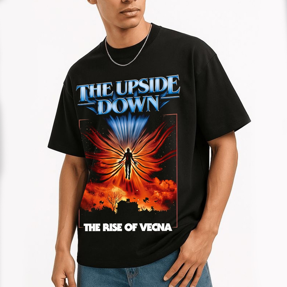 The Upside Down: The Rise of Vecna Graphic Cotton T-shirt