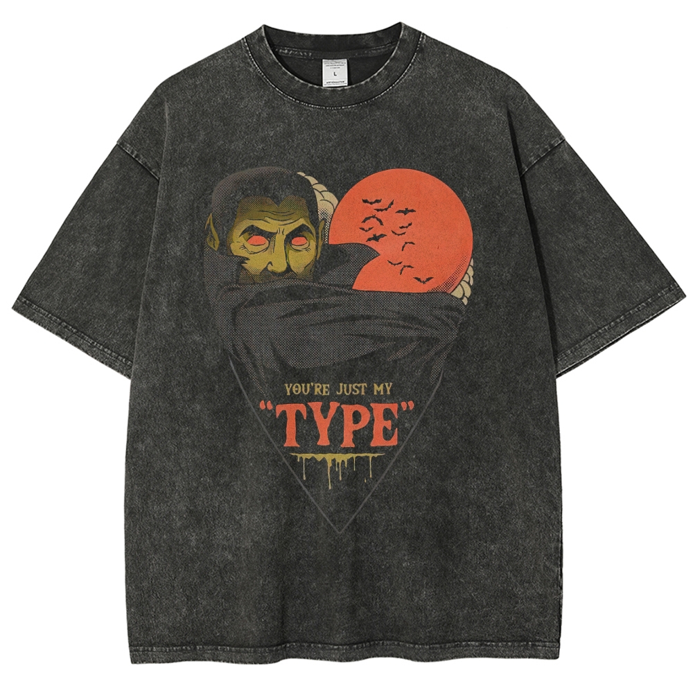 You're Just My Type Horror Graphic Washed T-Shirt