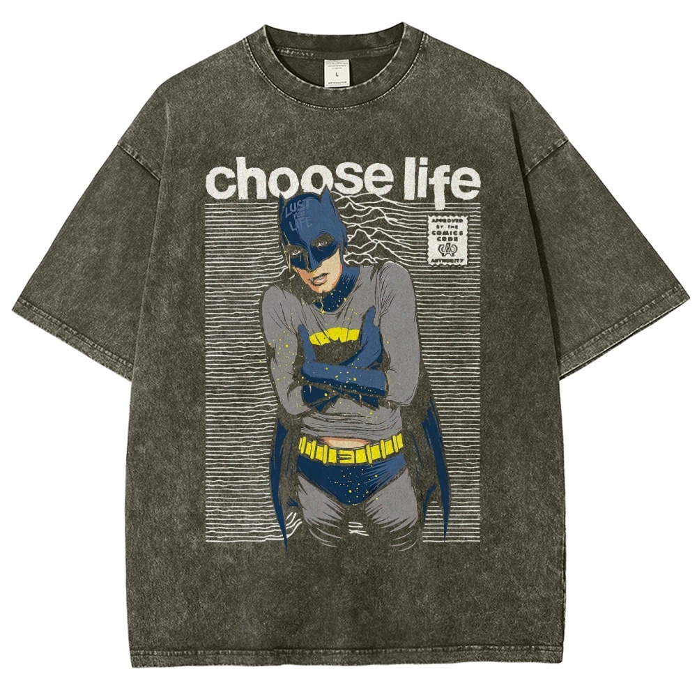 Choose Life Hero Graphic Washed T-Shirt