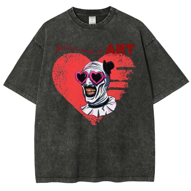 You're a Work of Art Horror Graphic Washed T-Shirt