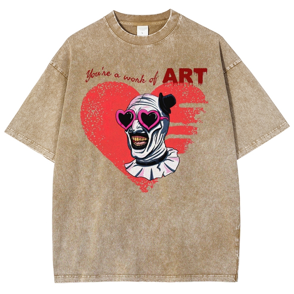 You're a Work of Art Horror Graphic Washed T-Shirt