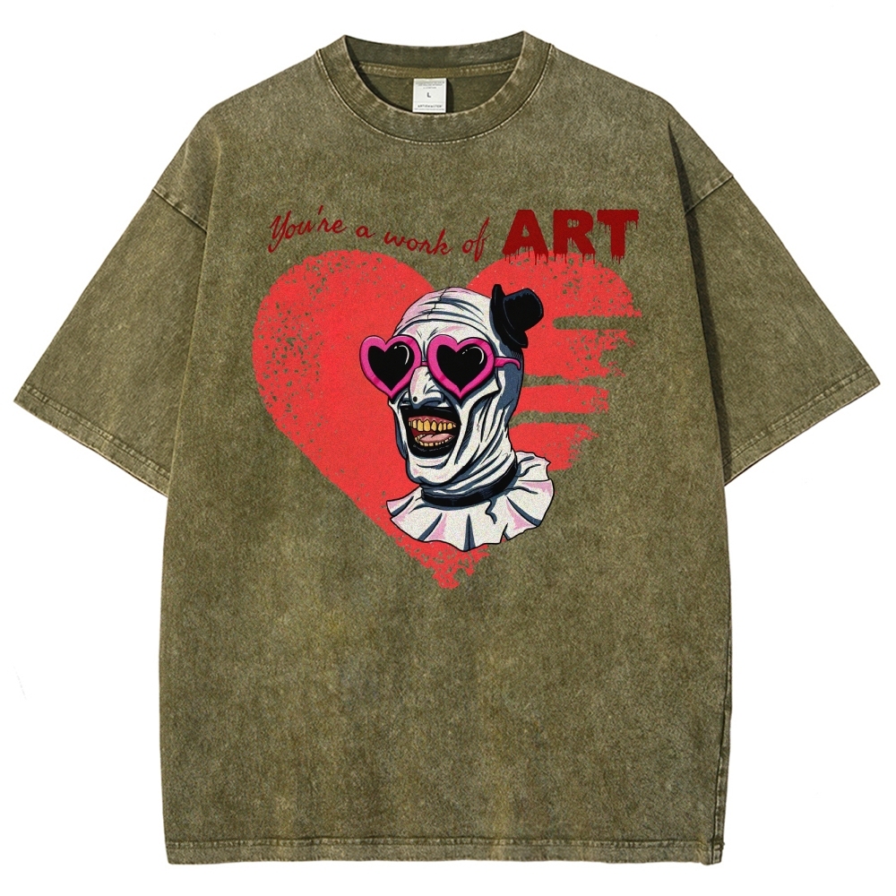 You're a Work of Art Horror Graphic Washed T-Shirt