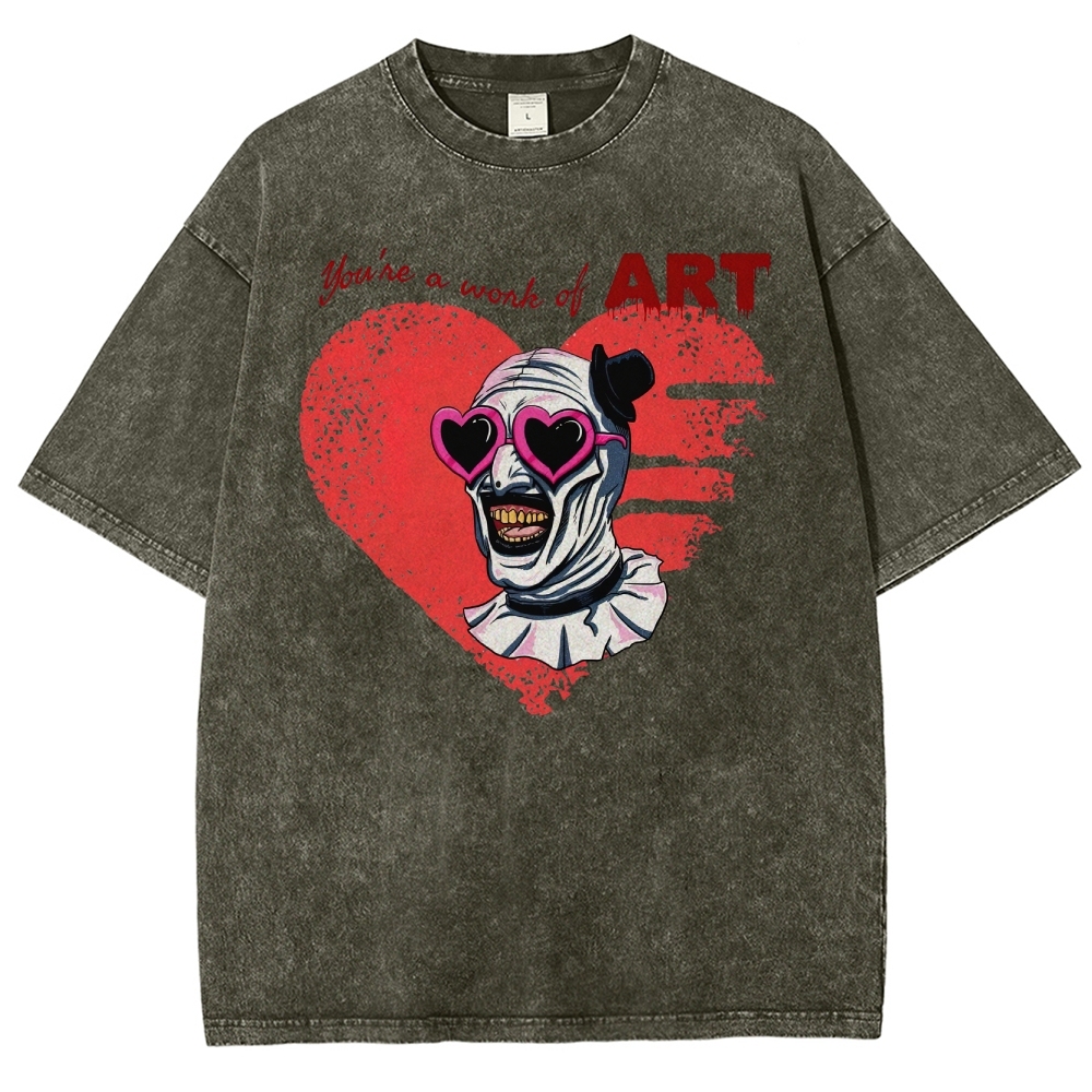 You're a Work of Art Horror Graphic Washed T-Shirt