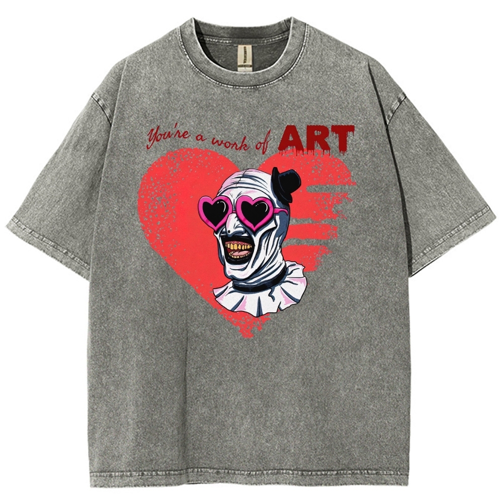 You're a Work of Art Horror Graphic Washed T-Shirt