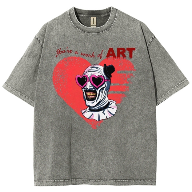 You're a Work of Art Horror Graphic Washed T-Shirt