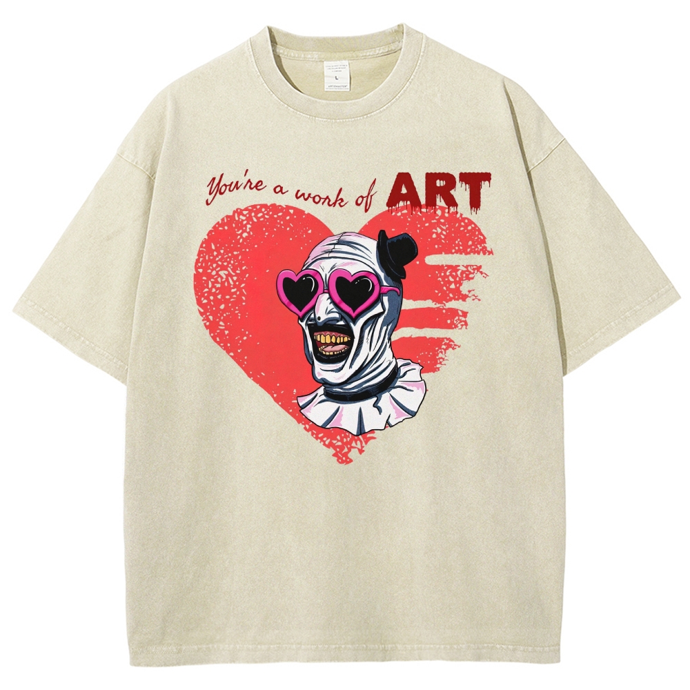 You're a Work of Art Horror Graphic Washed T-Shirt