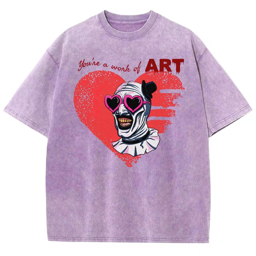 You're a Work of Art Horror Graphic Washed T-Shirt