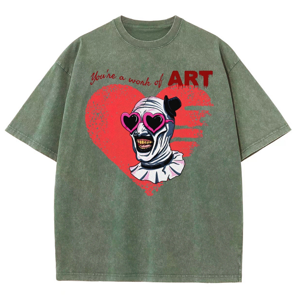 You're a Work of Art Horror Graphic Washed T-Shirt