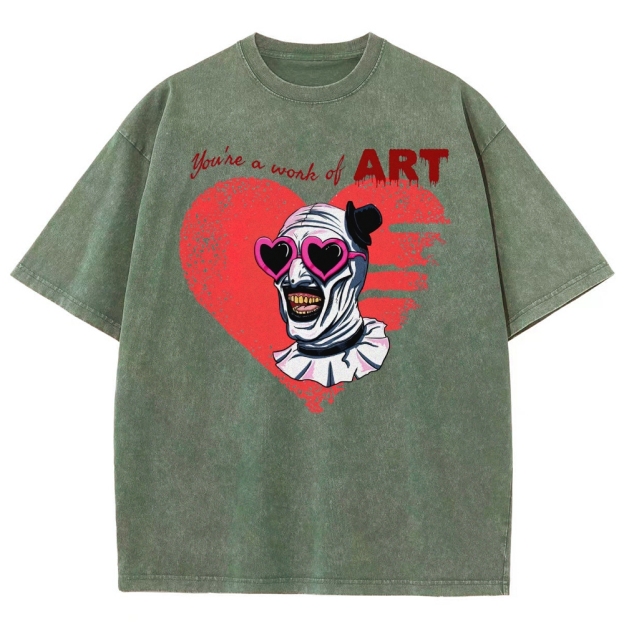 You're a Work of Art Horror Graphic Washed T-Shirt